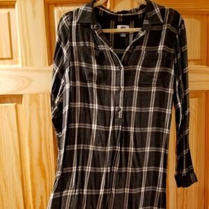 Old Navy Gray & White Plaid dress